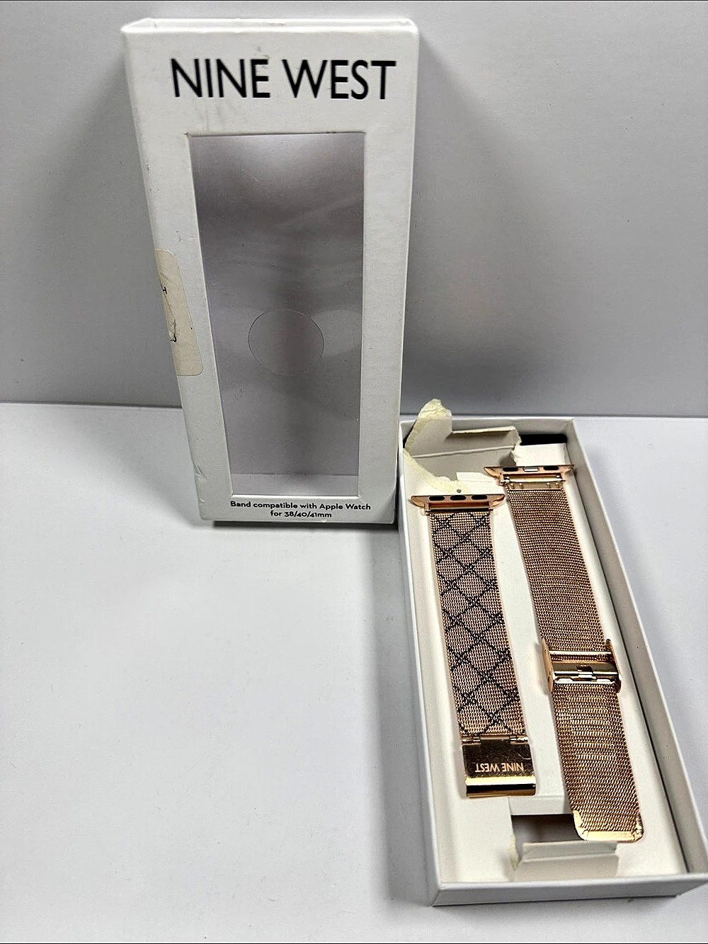 Nine West Apple Watch-Compatible Bands Brown & Gold - Picture 2 of 3